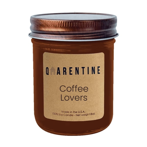 Natural Organic Coffee Lovers Soy Wax Candle, Bold Aromatic Scent, Aromatherapy & Massage Oil - Quarentine Essentials by Carla Miles
