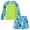 Green Football, variant on Lanbubble Toddler Boys Swimsuits Trunk Rashguard Long Sleeve Top Shorts 2 Pieces Bathing Suit Swimwear 3-8Y
