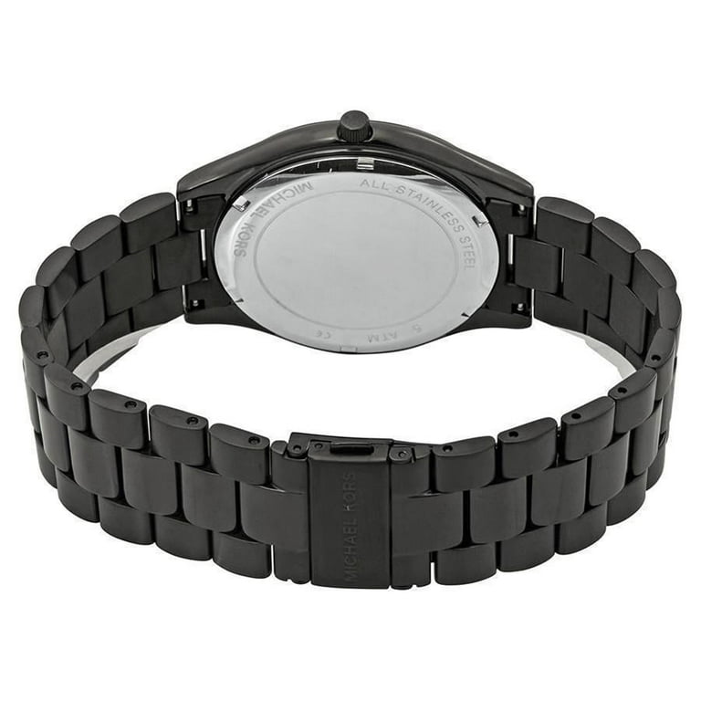 Michael Kors Men's Slim Runway Black Metal Watch MK8507