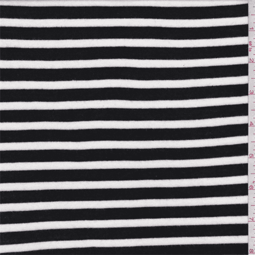 Black/White Stripe T-Shirt Knit, Fabric By the Yard - Walmart.com ...