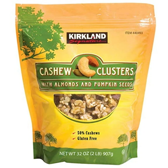 Signatures sLGDeQ Cashew Cluster with Almonds and Pumpkin seeds, 32 Ounce (4 Pack)