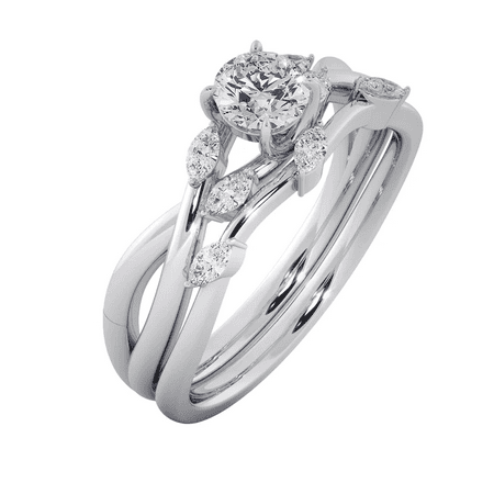 

Beauteous Tangled Stackable Sterling Silver Solitaire Ring