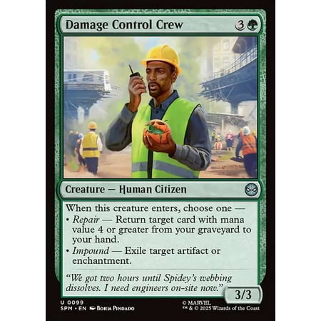 MtG Marvel's Spider-Man Uncommon Damage Control Crew #99