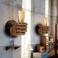 thumbnail image 2 of 2er-Pack industrial Faust-Wandleuchte, rechtshändige Vintage-Innenwandleuchte aus Kunstharz für Bar, Flur, Cafeteria y Treppenhaus, 2 of 4