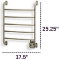 thumbnail image 2 of Warmrails Regent Wall Mount Towel Warmer, Nickel, 25.25-Inch Height, 25.5 inch Width, Plug In or Direct Wire – Model HSRS, 2 of 6