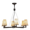 thumbnail image 1 of 31 in. St. Lawrence 6 Light LED Chandelier, Sandstorm Linen No.153047 Oil Rubbed Bronze, 1 of 1