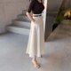 thumbnail image 5 of Elegante falda paraguas profesional adelgazante para mujer primavera otoño nuevo estilo drapeado vestido largo sensibilidad A-line amplio swing esquí, 5 of 5