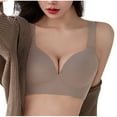 thumbnail image 6 of Feancey Plus Size Wireless Bras for Women Adjustable Strap Everyday Bra High Support Push up Bralette Seamless Casual Brassiere Coffee XL, 6 of 6