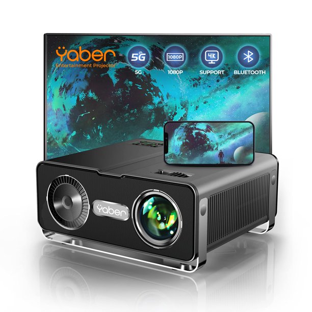YABER V10 5G WiFi Bluetooth Projector, 15000L Full HD Native 1080P