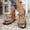 Beige, variant on ATENAR Womens Sandals Slide Flat Women Sandals Summer Shoes Women Brown 7