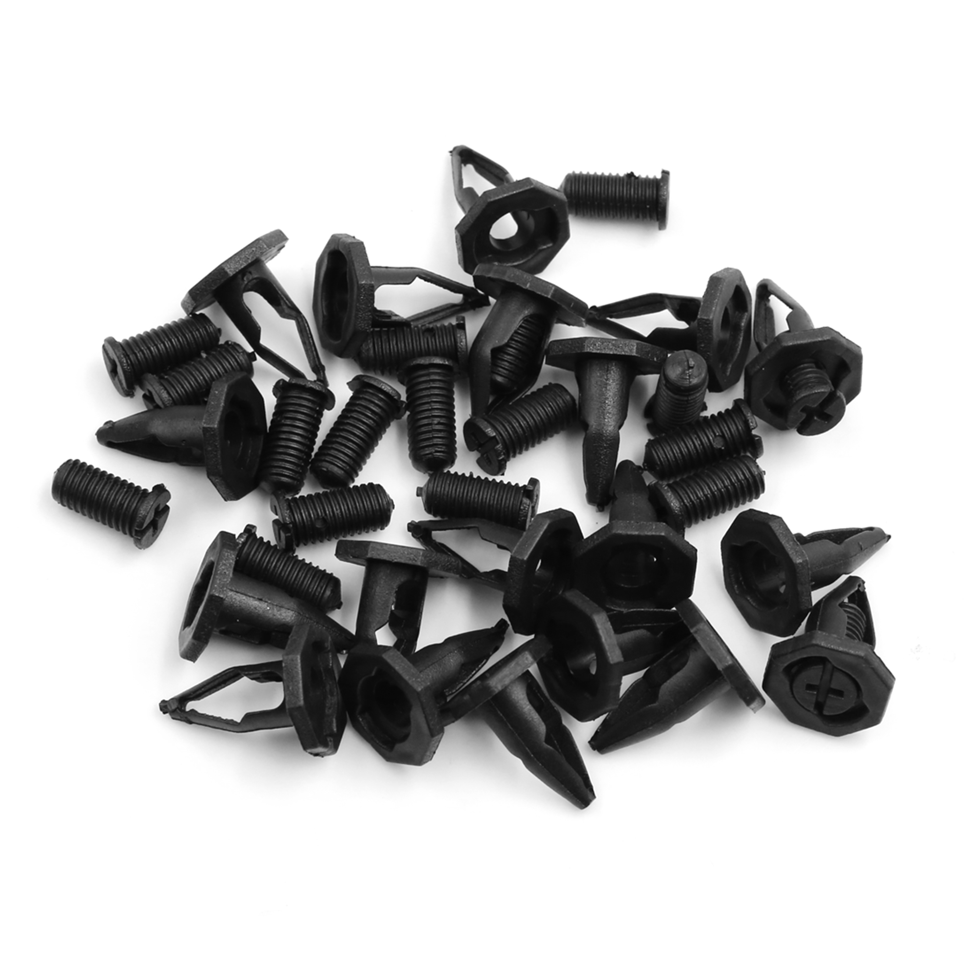 19pcs 12mm Hole Car Fender Plastic Rivet Push Pin Fastener Clips