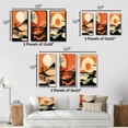 thumbnail image 4 of Designart "Setting Sun Atop the Mountain IV" Landscape Modern Framed Wall Art Set Of 3 - Orange Landscape Modern Frame Gallery Wall Set For Home Decor, 4 of 7