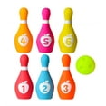 thumbnail image 2 of Playkidz Soft Baby Bowling Set 7-Piece Soft Bowling Game for Boys & Girls w/ Colorful Numbered Pins & Ball Safe, Great Toy for Indoor or Outdoor Birthday, Toddler & More Ages 18M+, 2 of 5