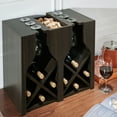 thumbnail image 4 of Furniture of America Tulum Wood Multi-Storage Wine Rack, Wenge, 4 of 5