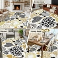 thumbnail image 6 of Valentine's Day Washable Area Rug 5 x 8 ft Abstract Black Gold Roses Water Drops Love Heart, Soft Non Slip Rugs Stain Repellent Indoor Felt Carpet for Living Dining Room Bedroom Home Office, 6 of 9