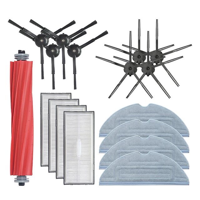 17pcs For Roborock G10s Kit Main Side Brush Hepa Filter Mop Cloth