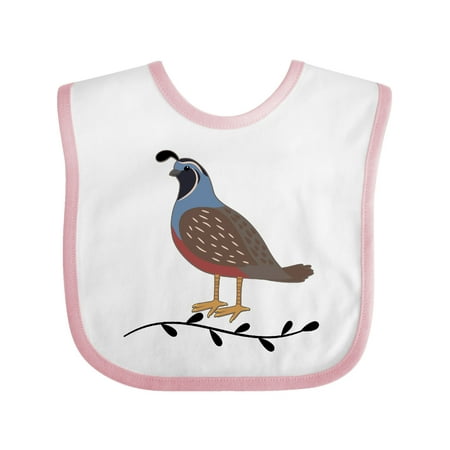 

Inktastic Quail Cute Bird Watching Gift Baby Boy or Baby Girl Bib