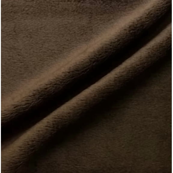 Burlap Fabrics Solid Minky Fabric Brown - 58 to 60 Inch Wide 400 GSM Plush Dot Sold by the Yard