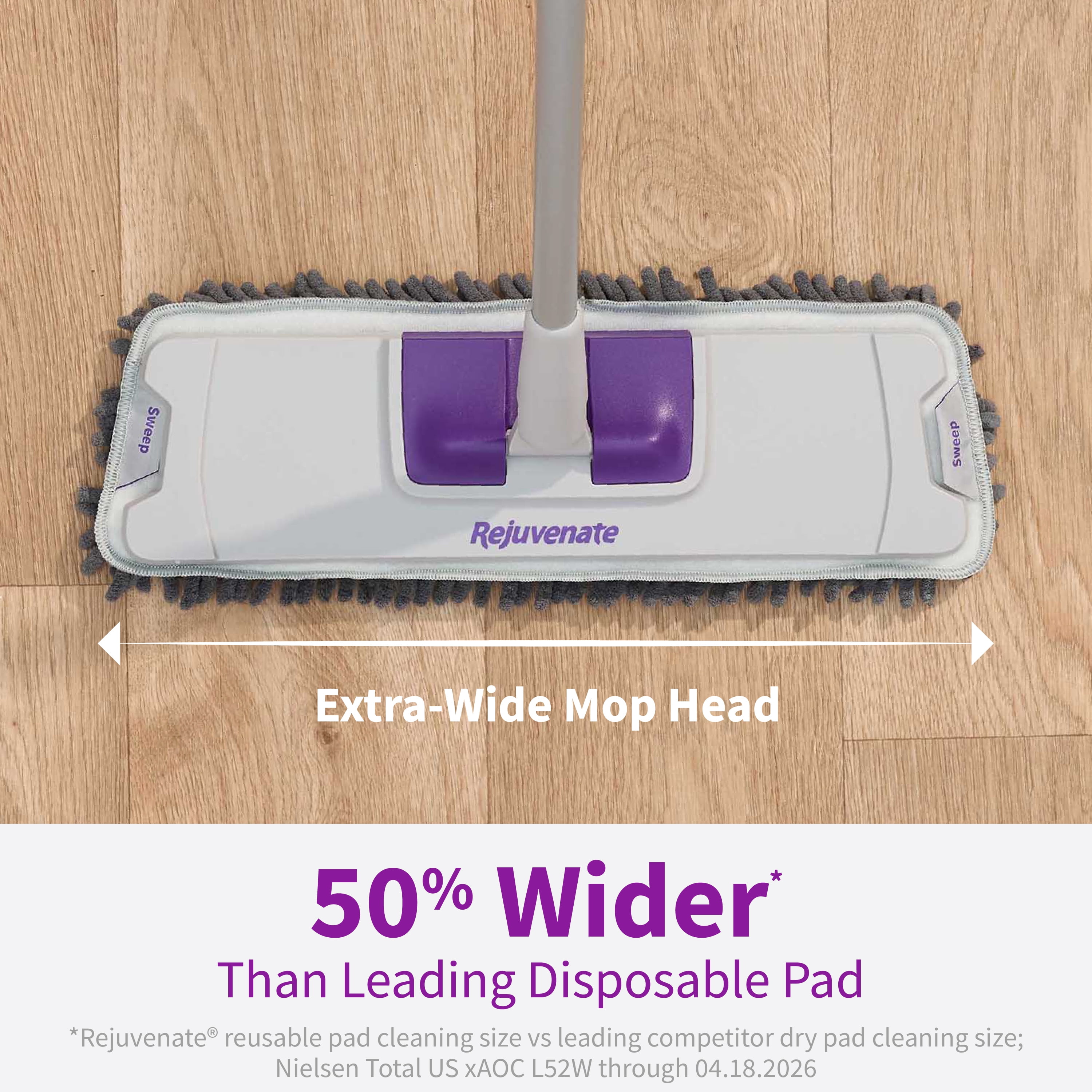 Rejuvenate PowerMax Multi-Surface Sweeper Mop, Includes 1 Sweeper Mop & 2 Sweep Pads, 1 ct