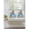 thumbnail image 4 of Animals Flowers 2 Panel Kitchen Curtains for Small Windows, Weeping Spring Floral Elegant Pastoral Bathroom Tier Curtain, Short Window Treatment for Bedroom/Living Room 55"x24", 4 of 6
