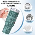thumbnail image 2 of W-W-E Tumbler, 40oz Ice Bully Tumbler with Handle and Straw, Large Capacity Vacuum Insulated Cup, Stainless Steel Travel Mug for Hot and Cold Drinks, 2 of 9