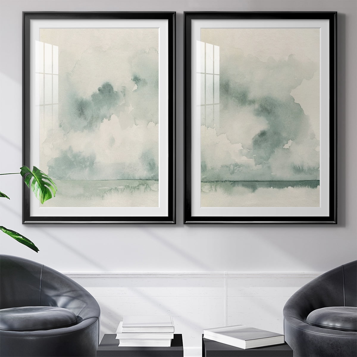 Wexford Home Ocean Impression I Premium Framed Print, 18.5" x 24.5" - Ready to Hang, Black (Set of 2)