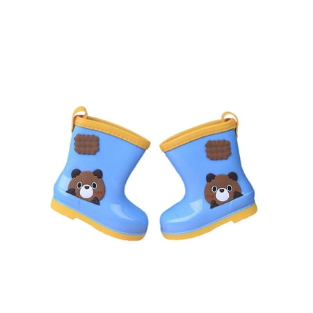 

Rotosw Chidren Garden Shoes Waterproof Rain Boots Lightweight Rainboot Comfort Non Slip Mid Calf Boot Outdoor Pull On Blue 8C