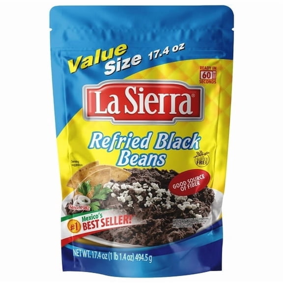 La Sierra Refried Black Beans Value Size 17.4oz