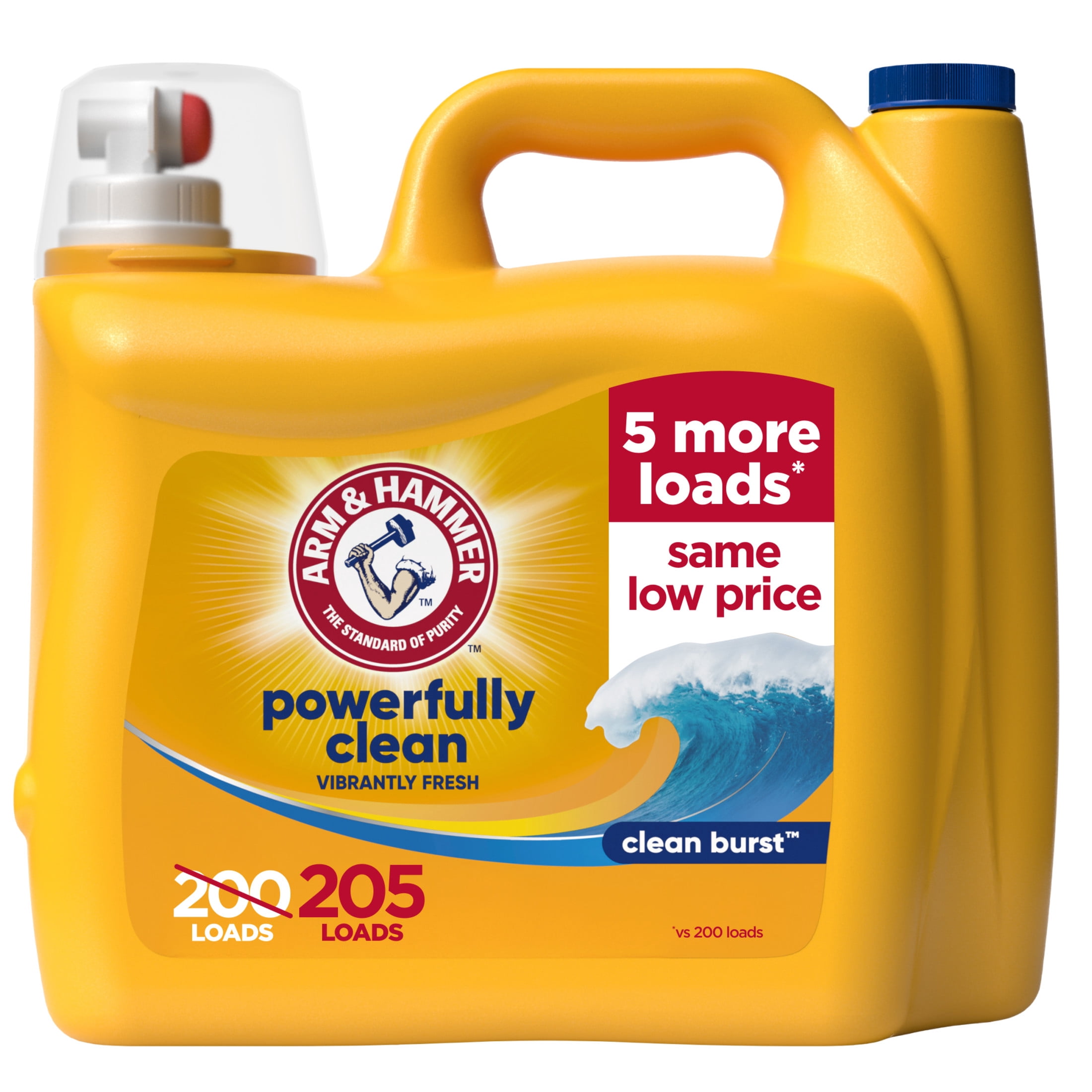 (2 pack) ARM & HAMMER Laundry Detergent Liquid, Clean Burst, 205 fl oz, 205 Loads