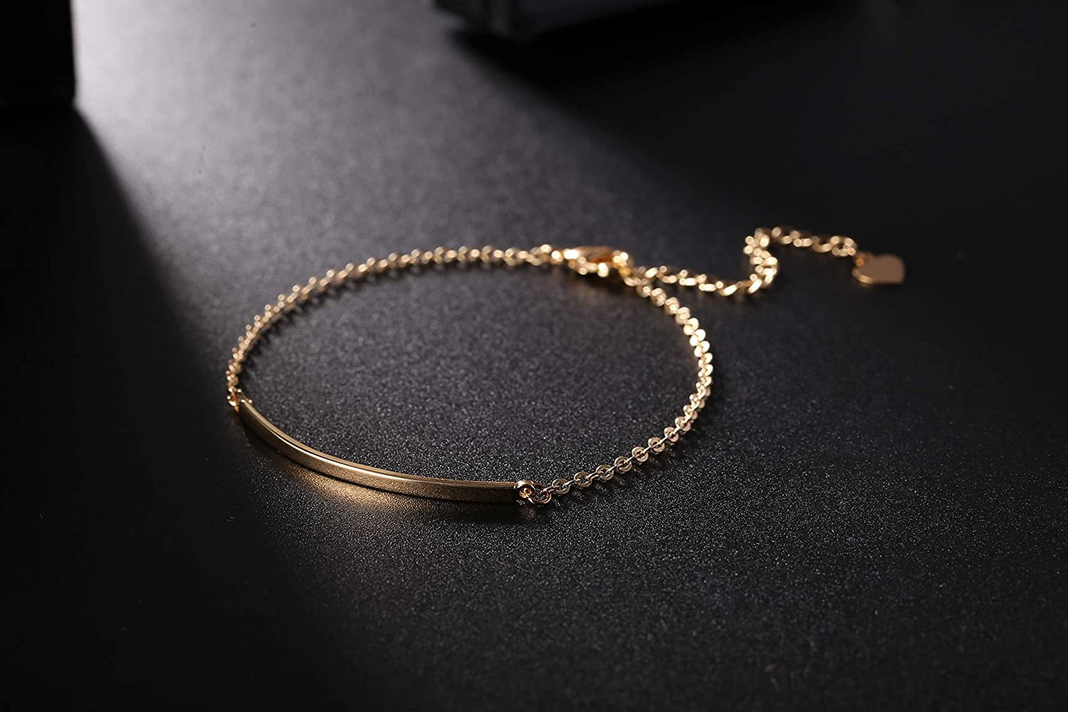 Heldig Ladies Gold Bar Bracelet Simple and Exquisite Thin Sleeve