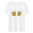thumbnail image 2 of QLEICOM Oktoberfest T-Shirts, Summer Tops for Women Crewneck Casual Loose Blouses, Beer Mug Printed Graphic Tees Basic Blouses, Women Vintage Funny Pattern Drop Sleeves Tops White F S, 2 of 4