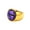 Purple, variant on Unisex Stainless Steel Personality Vintage Punk Round Cut Eye of God Bloody Rainbow Gemstone Ring Hip Hop All Seeing Eye Band Size 10