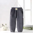 thumbnail image 4 of Winter Thick Warm Children Pants Cute Smile Pattern Kids Padded Cotton Velvet  Long Pants Casual Sport Troursers for Kids, 4 of 6