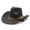 Black, variant on Western Cowboy Hat for Men Women Classic Roll Up Fedora Hat with Buckle Belt