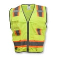 thumbnail image 7 of Radians Sv6H Type R Class 2 Heavy Duty Two Tone Mesh Surveyor Vest With Solid Pockets, Green, X-Large, 7 of 7
