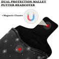 thumbnail image 3 of Haosy White Flower and Dots Golf Mallet Putter Cover Strong Magnetic Leather Golf Club Headcover Closure, 3 of 7