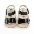 thumbnail image 4 of Aayomet Boys Girls Open Toe Solid Shoes First Walkers Shoes Summer Toddler Flat Sandals Baby Size 3 Sandals,Black 6, 4 of 5
