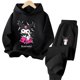 thumbnail image 2 of Conjunto de sudadera con capucha para deportes al aire libre para niños y niñas de 3 a 14 años con dibujos animados de Hello Kitty Kuromi, 2 of 4