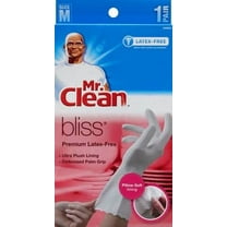 Mr. Clean 243033 Bliss Premium 1-Pair Latex-Free Gloves, Medium