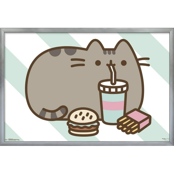 Pusheen - Food Wall Poster, 22.375" x 34", Framed