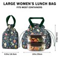 thumbnail image 5 of Pioneer Flower Drawstring Lunch Bag Women - Drawstring Lunch Bag Insulated for Work Office - Stain-Resistant Large Lunchbags for Women with Multi-Pockets, 5 of 6