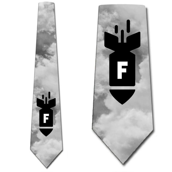 F-Bomb Ties Novelty Mens Funny Necktie by Three Rooker