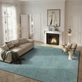 thumbnail image 4 of Safavieh Athens Talia Solid Shag Area Rug, Seafoam, 6'7" x 6'7" Square, 4 of 13