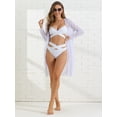 thumbnail image 5 of DARING DIVA Women's Adjustable Spaghetti Straps Bikini Set Small White, 5 of 6