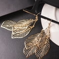 thumbnail image 6 of Grandest Birch Retro Women's Baroque Style Cluster Hollow Leaves Tassels Hook Dangle Earrings Alloy Black, 6 of 7