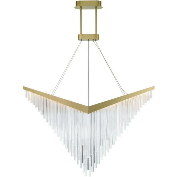47188-013 Eurofase Lighting Vivien - 75W 1 LED Chandelier-39 Inches Tall and 24 Inches Wide-Gold Finish