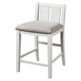 thumbnail image 6 of New Classic Furniture Heston 3PC Wood Storage Counter Set w/ 2 Chairs in White, 6 of 11