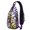 Purple-16, variant on Ethnic Tribal Style Sling Bag Artistic Crossbody Backpack Lightweight and Durable for Short Trips