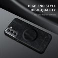 thumbnail image 2 of Allytechgroup Magnetic for Samsung Galaxy S21 Case, Compatible with MagSafe Support Magnetic Car Phone Mount PU Leather Slim Phone Case for Women Men for Samsung Galaxy S21, Black, 2 of 10
