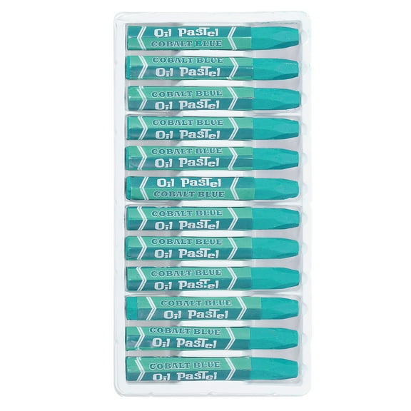 Uxcell Aquamarine Oil Pastels, 12Pcs Soft Oil Crayons Vibrant Creamy Pastels Stick Art Supplies for Painting Drawing